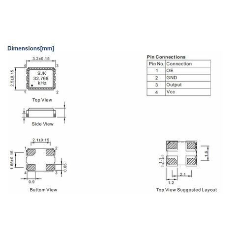 Buy China Wholesale 32.768khz Smd 3225 Rtc Crystal