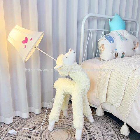 Lampes de table de Noël pour enfants en gros, cadeau pour enfants, chambre à coucher de dessin animé, lama blanc style INS