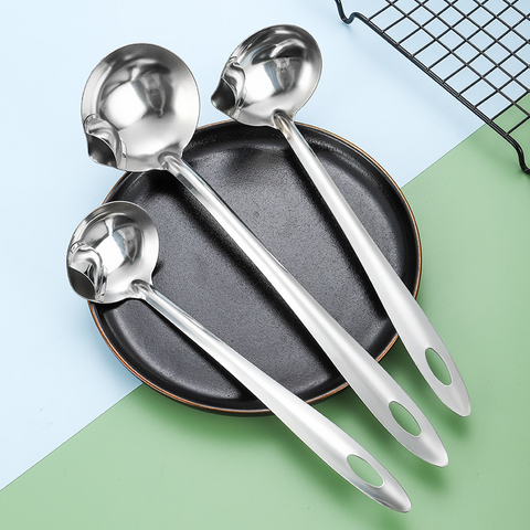 Utensilio de Cocina Cazo de Aceite y Cazo de Sopa de Acero Inoxidable para Hostelería y Restauración