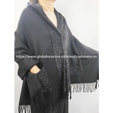 Châle de luxe en laine tissée pour femme - Accessoire de mode élégant en gros