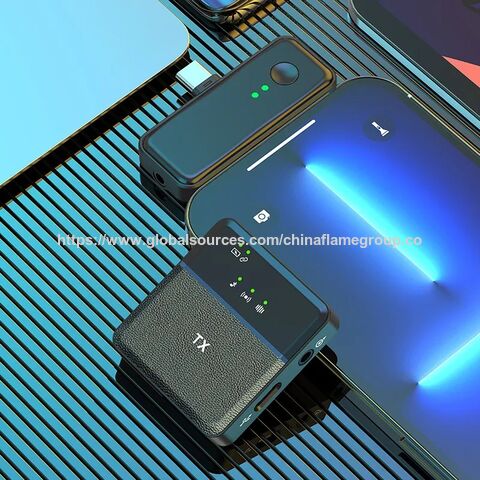 Nuevo Micrófono Inalámbrico Mini BT 2.4GHz Portátil con Solapa y Clip Lavalier para Grabación en Android