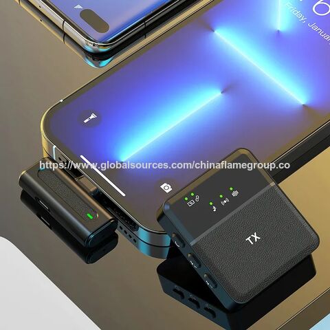 Nuevo Micrófono Inalámbrico Mini BT 2.4GHz Portátil con Solapa y Clip Lavalier para Grabación en Android