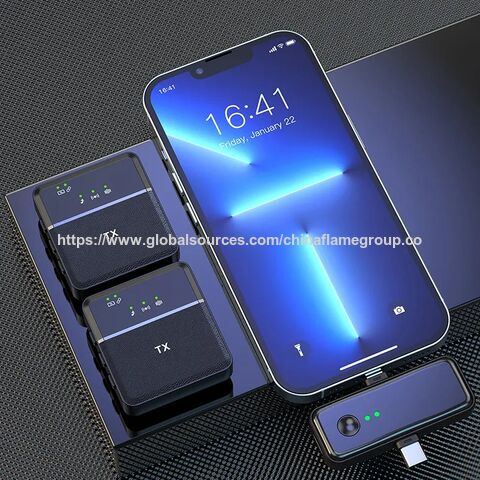 Nuevo Micrófono Inalámbrico Mini BT 2.4GHz Portátil con Solapa y Clip Lavalier para Grabación en Android