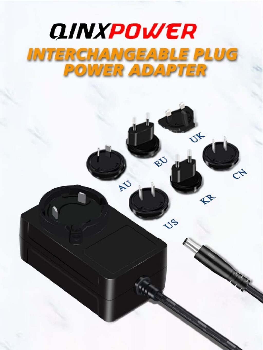 24 Plug Adapter Wall-mounted Type 60w Power Supply Units 24v 2.5a Interchangeable Uk Us ...