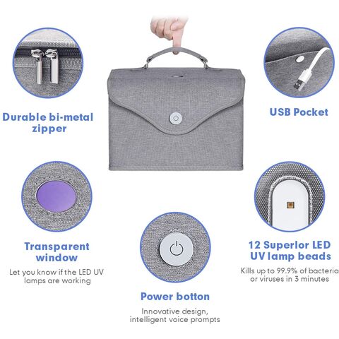 Bolsa esterilizadora UV LED para juguetes, teléfonos, etc.