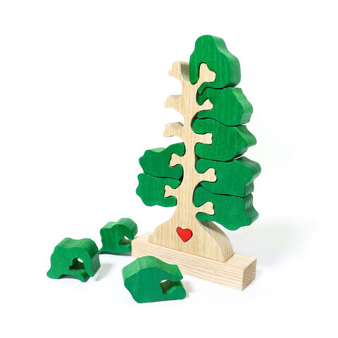 Personalisiertes Home Deko Puzzle, Andenken Holz Bambus Familienstammbaum Namensherz Puzzle mit 6 8 10 Namen - Individuelles Familiengeschenk