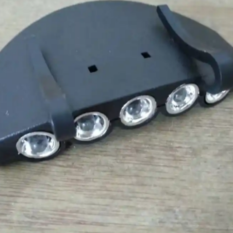 5 LED Kappenlampe, Schirmlampe, Hutlampe, Angel Stirnlampe, Nachtangel Lampe, inklusive Batterien