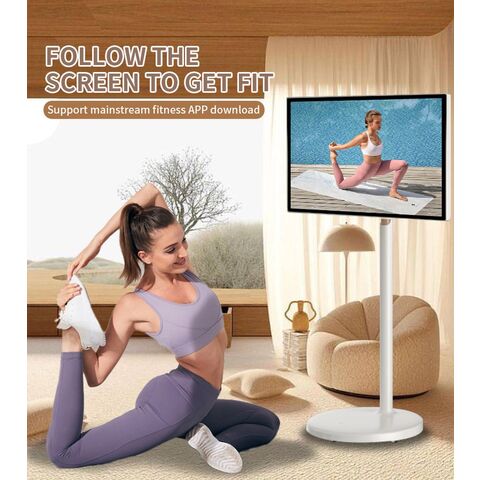 Écran Tactile Interactif Android OS de Bonne Qualité avec Batterie, Moniteur Mini TV Intelligent, Affichage Numérique Portable Rechargeable Mobile