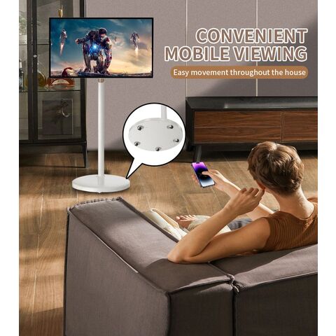 Écran Tactile Interactif Android OS de Bonne Qualité avec Batterie, Moniteur Mini TV Intelligent, Affichage Numérique Portable Rechargeable Mobile