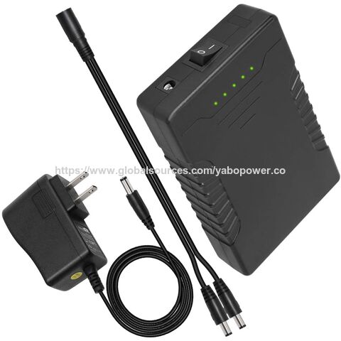 YABO Batería Recargable de Iones de Litio 12V 6000mAh para Luces LED, Cámaras de Seguridad y Dispositivos Alimentados por CC