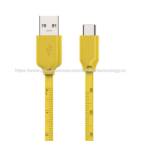 Wholesale, ODM, Sunlike's USB C- Type C Ruler cable, fast charging with measuring function, anti-slip plug,for home office