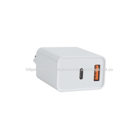 Chargeur Rapide Type C 20W PD3.0 de Haute Qualité, Chargeur de Voyage Ignifuge pour Maison/Bureau, Chargeur Mural EU/US/UK/AU, Adaptateur Secteur USB-C AC DC