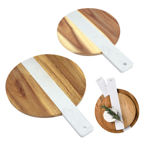 Fourniture Directe d'Usine Planche à Découper en Bois d'Acacia Imitation Marbre Plateau de Service en Bois Planches à Découper de Cuisine pour Légumes