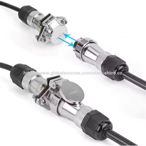 Fabricant Faible Prix Connecteur d'Aviation 4P à Noyau Blindé, Protection EMI Améliorée, Câble Électrique Spiralé 5 et 7 Voies pour Camions
