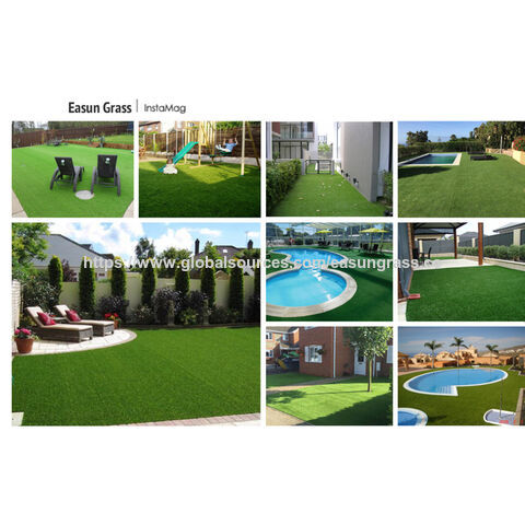 Césped artificial de 40 mm a la venta - Tapete de jardín de plástico verde - Césped sintético directo de fábrica