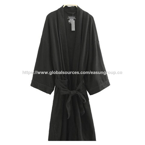 Peignoir Unisexe en Velours et Tissu Éponge 100% Polyester Microfibre Hôtel/Spa Robes Classiques Pour Hommes