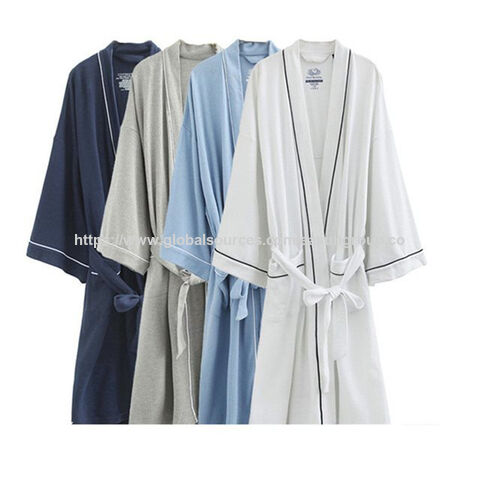 Peignoir Unisexe en Velours et Tissu Éponge 100% Polyester Microfibre Hôtel/Spa Robes Classiques Pour Hommes
