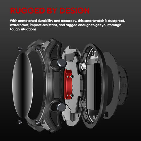 Reloj Inteligente Vertix GPS con Llamadas de Voz, Pantalla AMOLED de 1.43'', GPS y Brújula Integrados, Linterna, Más de 170 Modos Deportivos, 5 ATM Smartwatch