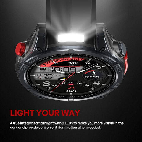 Reloj Inteligente Vertix GPS con Llamadas de Voz, Pantalla AMOLED de 1.43'', GPS y Brújula Integrados, Linterna, Más de 170 Modos Deportivos, 5 ATM Smartwatch