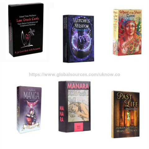 78 Tarotkarten Deck Englisch, 44 Orakelkarten E-Guide Buch Großhandel Hexen Tarotkarten Wahrsage Brettspiel Carta de Tarot