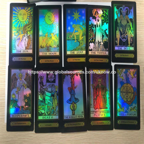 78 Tarotkarten Deck Englisch, 44 Orakelkarten E-Guide Buch Großhandel Hexen Tarotkarten Wahrsage Brettspiel Carta de Tarot