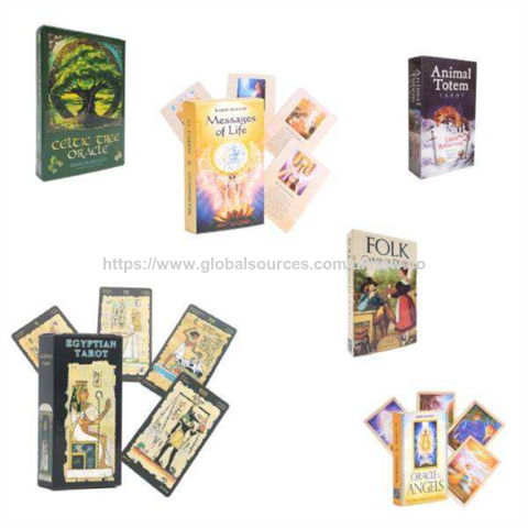 78 Tarotkarten Deck Englisch, 44 Orakelkarten E-Guide Buch Großhandel Hexen Tarotkarten Wahrsage Brettspiel Carta de Tarot