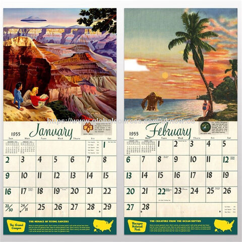 Calendario de Monstruos 2022 - Calendario de Monstruos de Parques Nacionales con Tarjetas
