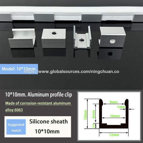 Venta directa de fábrica de luces lineales LED, accesorios de instalación, piezas de sujeción de aluminio, soportes de perfil de aluminio.