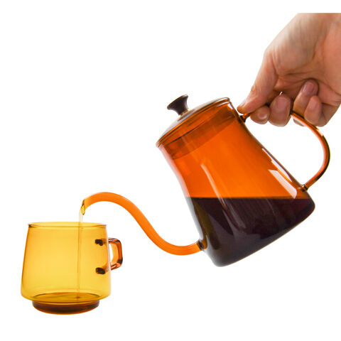 Cafetière en verre de 500 ml en gros avec tasses en verre de 360 ml pour une utilisation familiale, les fêtes et le bureau au quotidien
