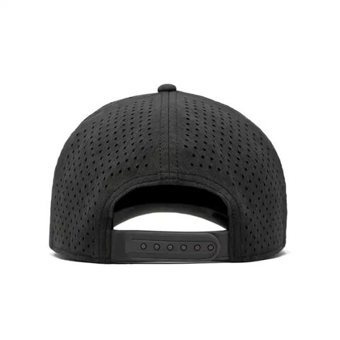 Gorra de béisbol con logo de PVC de goma, orificio cortado, sombrero perforado, gorra de golf para papá