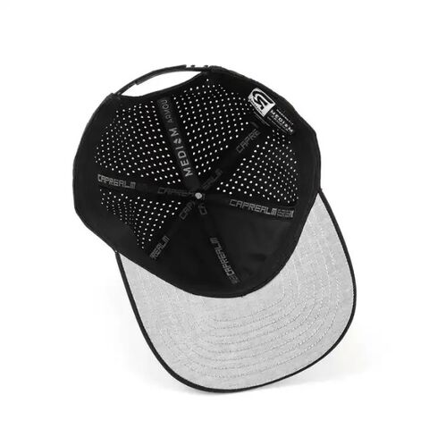 Gorra de béisbol con logo de PVC de goma, orificio cortado, sombrero perforado, gorra de golf para papá