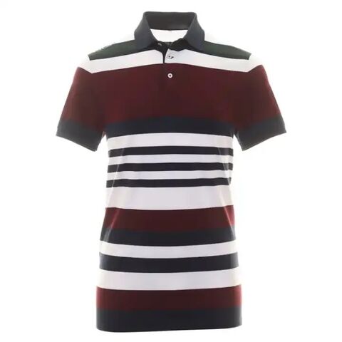 Sublimations-Streifen Polyester Spandex Golfshirts Bekleidung