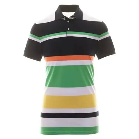 Sublimations-Streifen Polyester Spandex Golfshirts Bekleidung