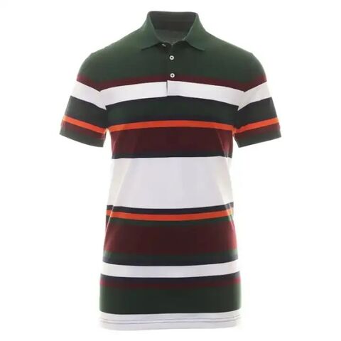 Sublimations-Streifen Polyester Spandex Golfshirts Bekleidung