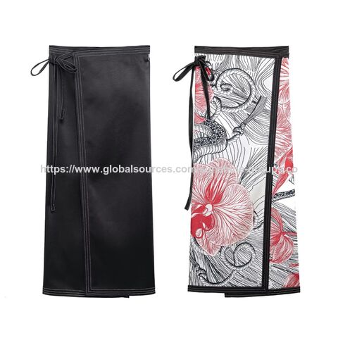 Neue Damenbekleidung für den Frühling - Modisches und schlichtes zweiteiliges Chiffon-Wickelkleid im europäisch-amerikanischen Stil