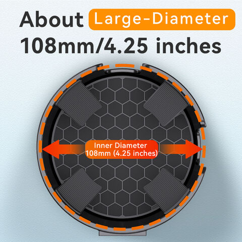 Grosir Adjustable 2-in-1 Car Cup Holder dengan Basis Offset yang Dapat Diperluas untuk Mug Bertangkai, Botol, Telepon, dan Organizer Kunci