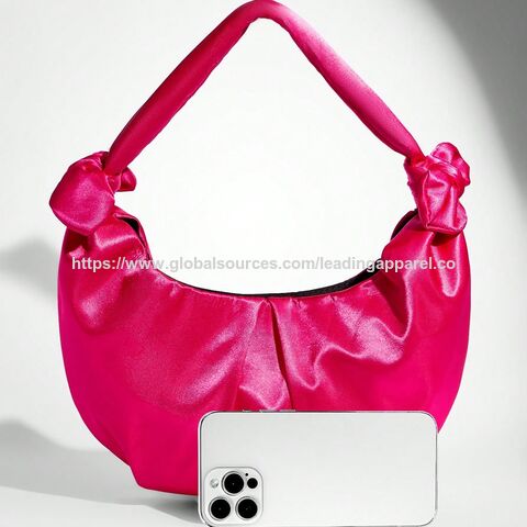 Modische Knoten Stilvolle Satin-Geldbörse Kleine Abendtasche 80er 90er Jahre Geldbörse Gefaltete Wolke Schulter Handtasche für Damen