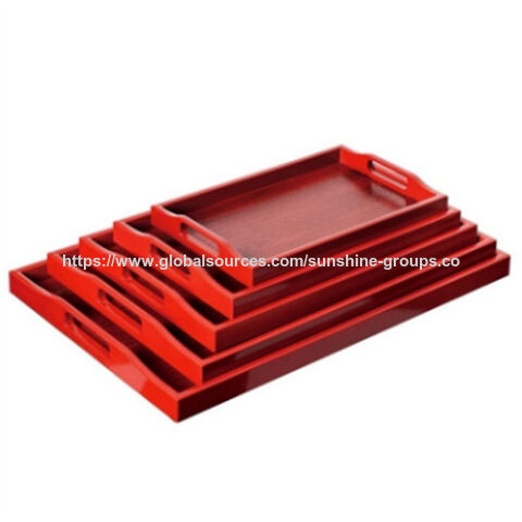 Bandeja rectangular de madera con diseño de grano, bandeja para postres elegante, bandeja creativa sencilla para postres, ideal para hoteles.