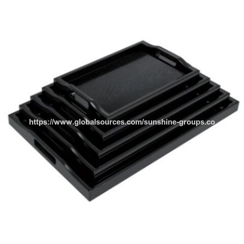 Bandeja rectangular de madera con diseño de grano, bandeja para postres elegante, bandeja creativa sencilla para postres, ideal para hoteles.