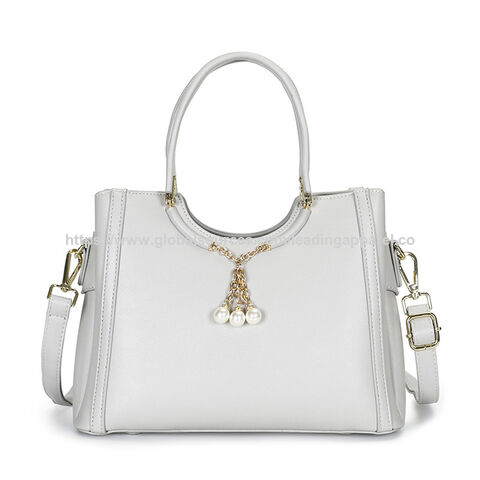 Sac à Main Grande Capacité en Gros avec Ornements de Chaîne de Perles, Sac Fourre-Tout Multifonctionnel, Sac Bandoulière pour Femmes, Idéal pour le Travail et les Occasions Décontractées