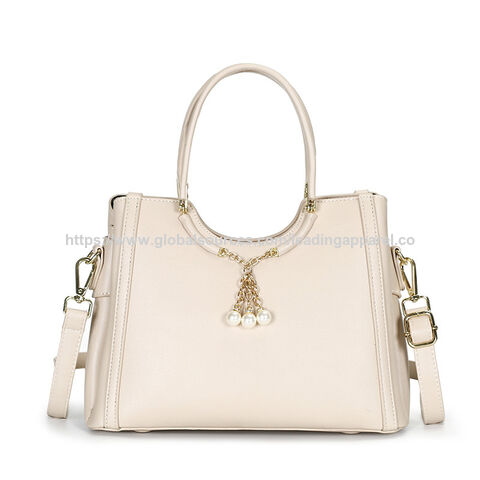 Sac à Main Grande Capacité en Gros avec Ornements de Chaîne de Perles, Sac Fourre-Tout Multifonctionnel, Sac Bandoulière pour Femmes, Idéal pour le Travail et les Occasions Décontractées