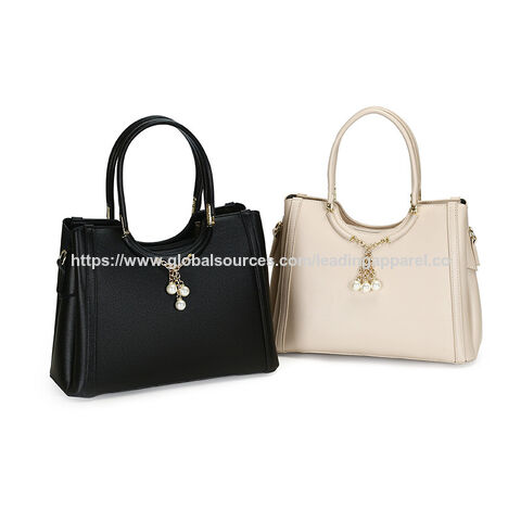 Sac à Main Grande Capacité en Gros avec Ornements de Chaîne de Perles, Sac Fourre-Tout Multifonctionnel, Sac Bandoulière pour Femmes, Idéal pour le Travail et les Occasions Décontractées
