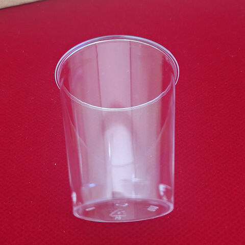Vasos de plástico duro PS desechables OEM al por mayor, vasos pequeños transparentes reutilizables