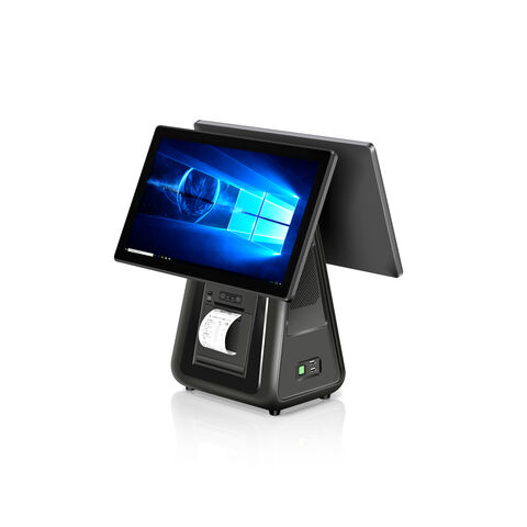 Terminal POS Táctil Dual de 15.6" con Chip EMV y Pago Móvil Bluetooth para Transacciones Seguras