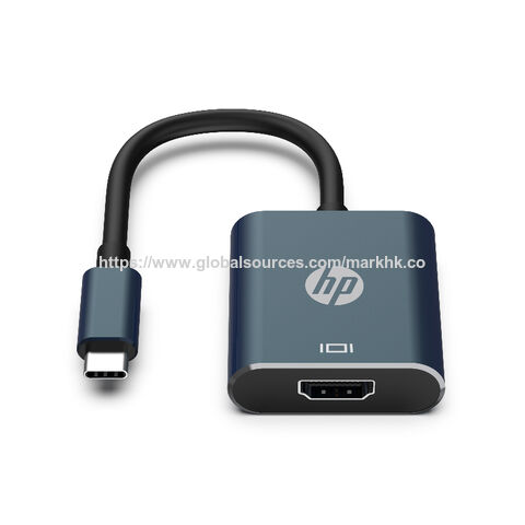 محول لاب توب HP من USB-C إلى HDMI، محور من الألومنيوم للمكتب والعمل من المنزل