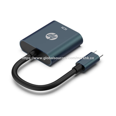 محول لاب توب HP من USB-C إلى HDMI، محور من الألومنيوم للمكتب والعمل من المنزل