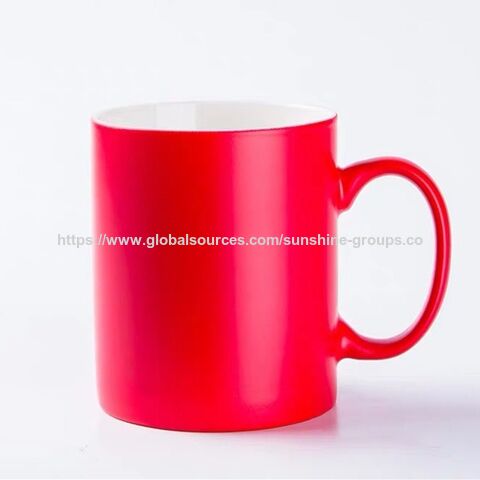 Tasses de transfert thermique en gros, tasse enduite, tasse blanche, tasse pour image DIY, tasse à changement de couleur, tasse en émail rétro en gros