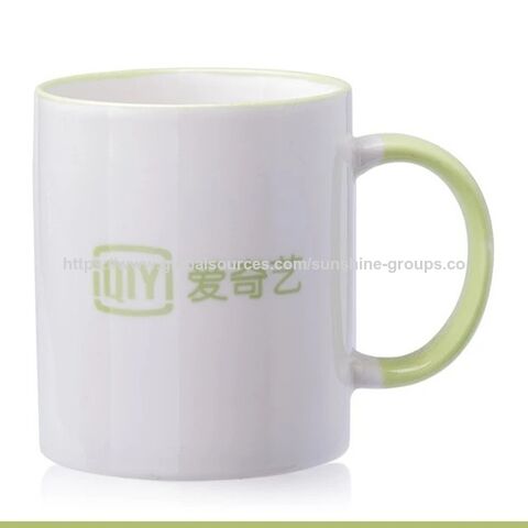 Tasses de transfert thermique en gros, tasse enduite, tasse blanche, tasse pour image DIY, tasse à changement de couleur, tasse en émail rétro en gros