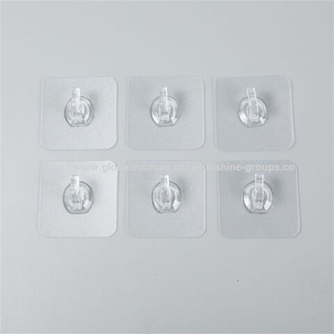 Transparenter Haken mit starkem, spurlosen Klebstoff, kein Nagel, kein Stanzen, Badezimmer, Küche, Kleiderhaken