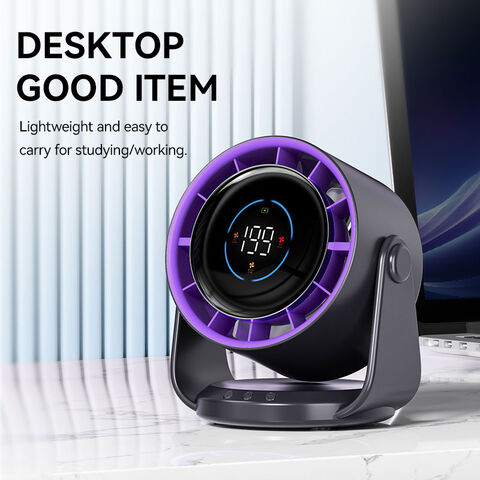 Tragbarer Sommer-Ventilator mit Luftkühlung, 4000mAh Akku, Wandmontage, Mini-Tischventilator, ultradünn für Büro - Sommer-Sonderangebot